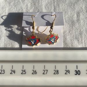 Gold plated TORONTO BLUE JAYS earrings